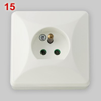 Swedish lamp socket, wall model, earthed