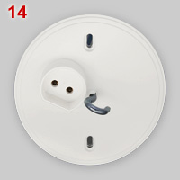 Swedish lamp socket, ceiling model, unearthed