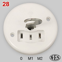 Classic Danish lamp socket made by N.E.S.