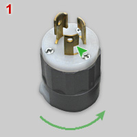 NEMA L5-15P locking plug