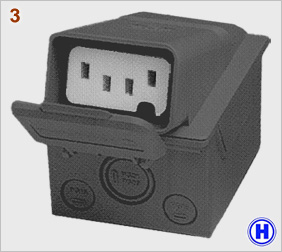 Classic Norwegian 25A 500V 3-phase socket