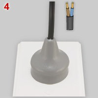Clipsal 2 pin plug for 0.75 mm flat cord