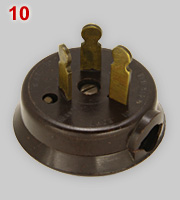 HPM Bakelite 10A plug