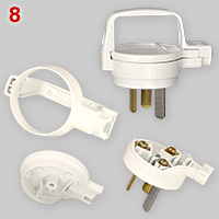 10A Australasian plug with clamp