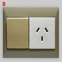 Ring Grip Champagne Series switch and socket