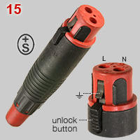 Neutrik XLR series LNE female connector