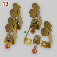 Three-phase 10A 380V socket made by Ernst Mat, detail