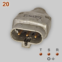 Hazemeyer-Holec 32A 500V plug