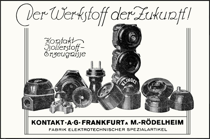1928 advertisement for Kontakt AG products