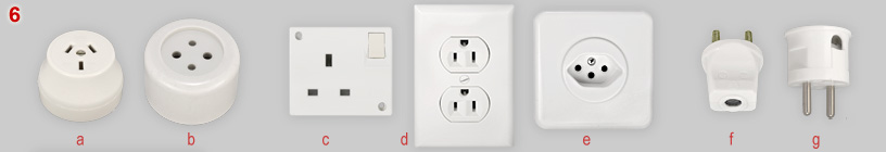 Different models of sockets and plugs