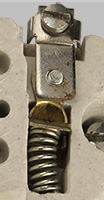 Half round socket contact with spring