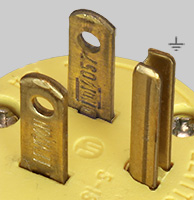 Straight blade 3-pin plug