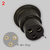 Bulgin 5A 3-pin plug