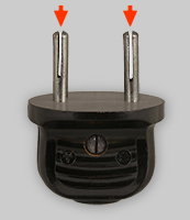 Plug with split pins