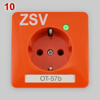 PEHA ZSV Schuko socket, orange