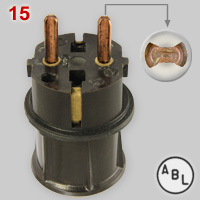 Schuko plug with H-pins
