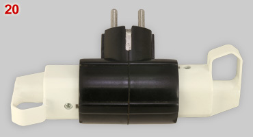 WISI multi-plug with angled outlets
