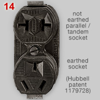 Hubbell dual socket (not-earthed and earthed)