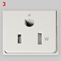 NEMA 5-15TR, detail of shutters