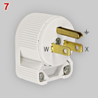 NEMA 5-15P with cord side entry