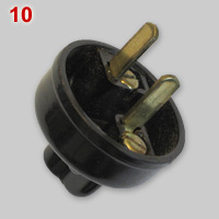 Obsolete 2-pin plug in T-configuration