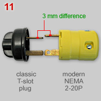 comparison of US T-type plugs