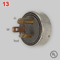 pre-NEMA 15A-125V / 10A-250V receptacle